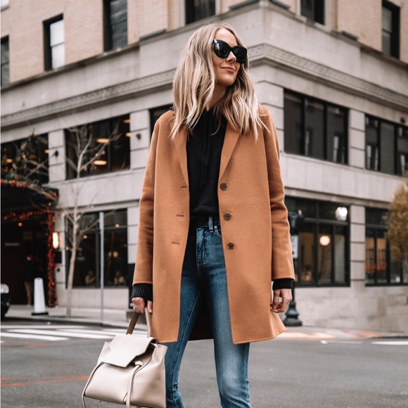 Banana Republic Cognac Wool Blend Unlined Coat, small - Picture 2 of 5